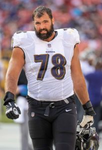 Alejandro Villanueva in Ravens uniform