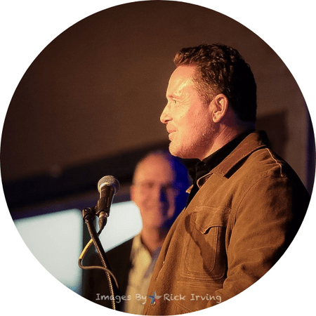 Cole Hauser speaks at Joint Forces: Texas Style event in Dallas 2021